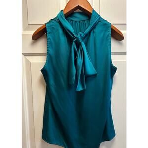 White House Black Market WHBM Teal Shell Top, Size S